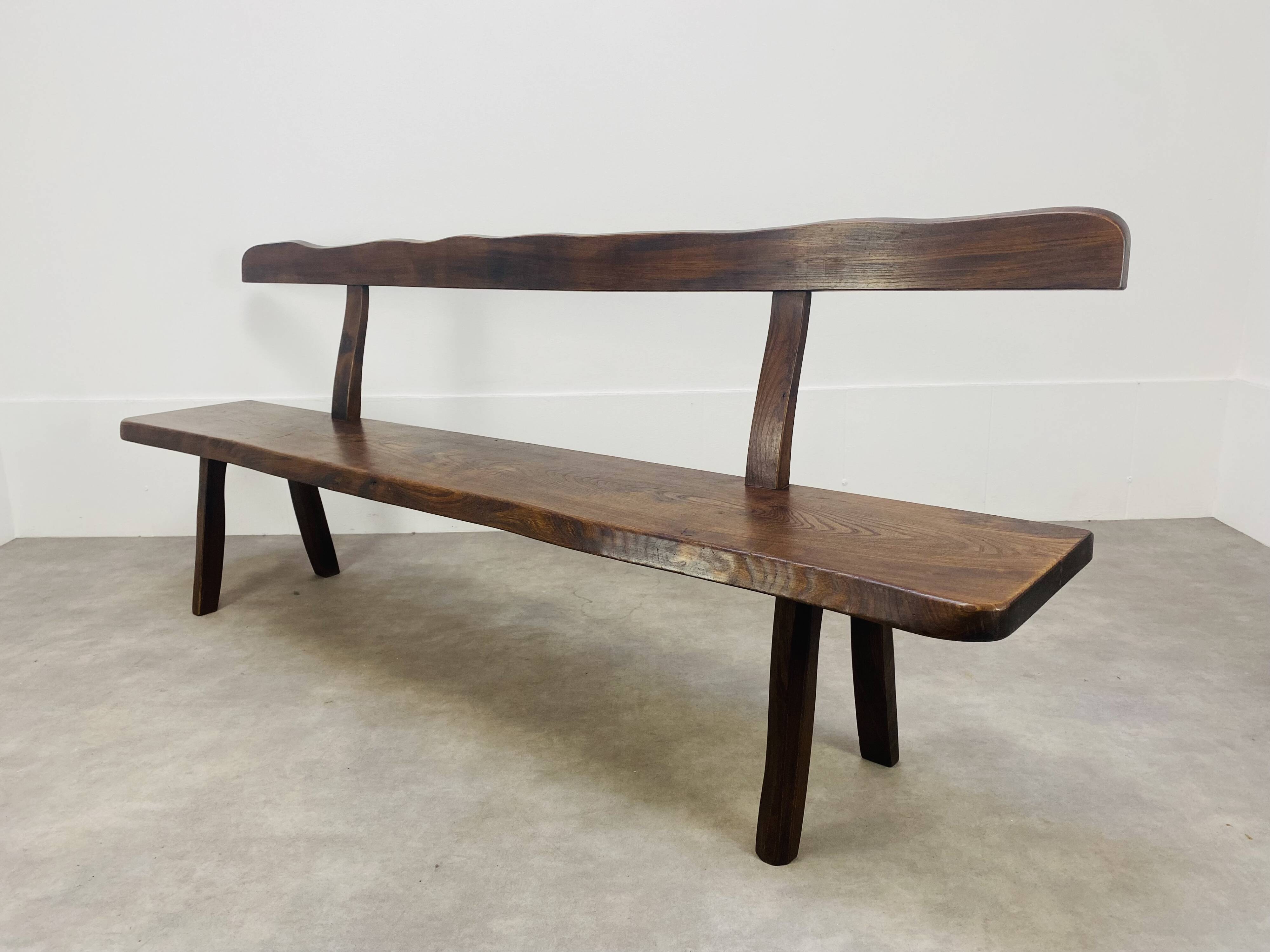Brutalist elm bench by Aranjou
