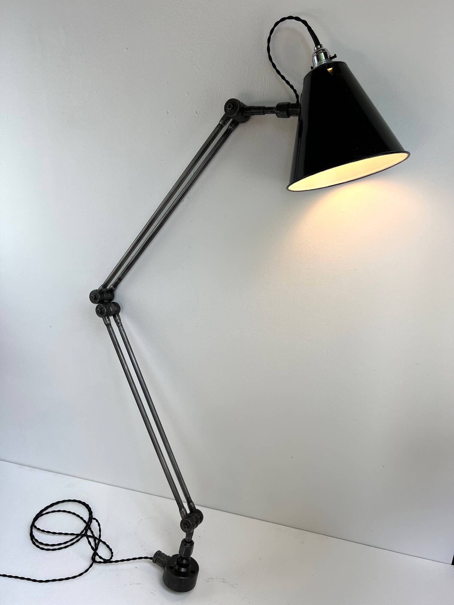 Lampe atelier mecanique 3 et 6 rotules 140 cm