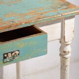 Table d’appoint à patine vert turquoise, c.1920