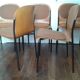 Lot of 5 vintage stackable chairs