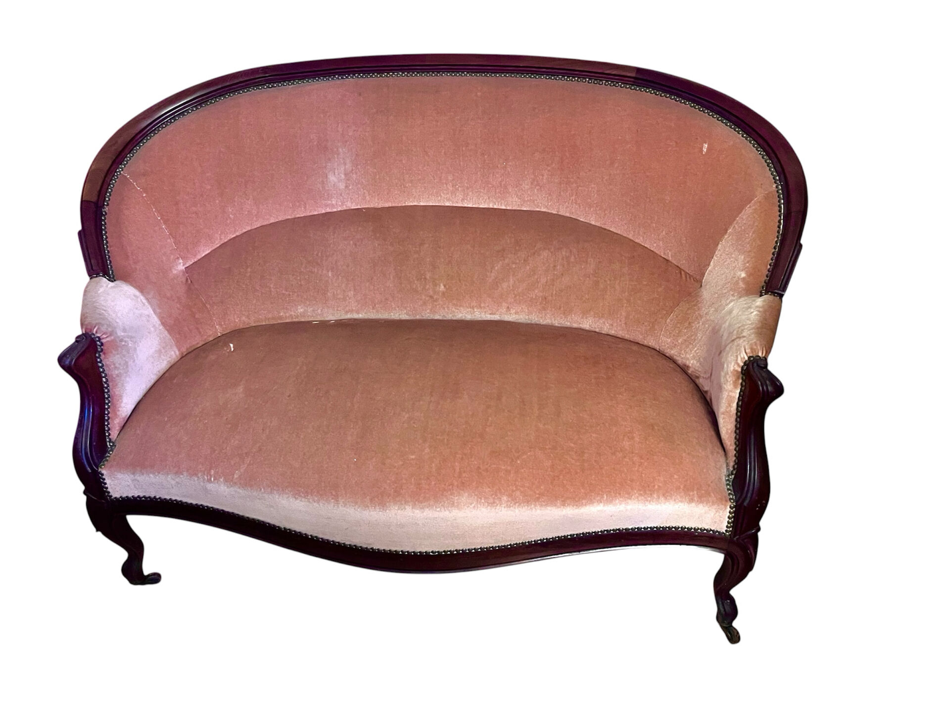 Set of a sofa and a Louis Philippe armchair.