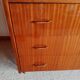Vintage chest of drawers 3 drawers - varnished teak - Scandinavian style - retro patterns - 60s