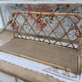 Etagère en rotin vintage années 60