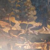 Peinture à l'huile sur toile allemande du XIXe siècle, encadrée.