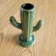 Porcelain cactus candlestick