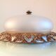 Round ceiling lamp in frosted glass art deco style