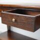 Table d'appoint rustique de style colonial néerlandais antique en teck/chêne