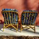 Paire de fauteuils vintage en rotin