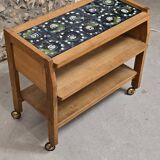 Guillerme and Chambron serving trolley with Danikowski ceramics