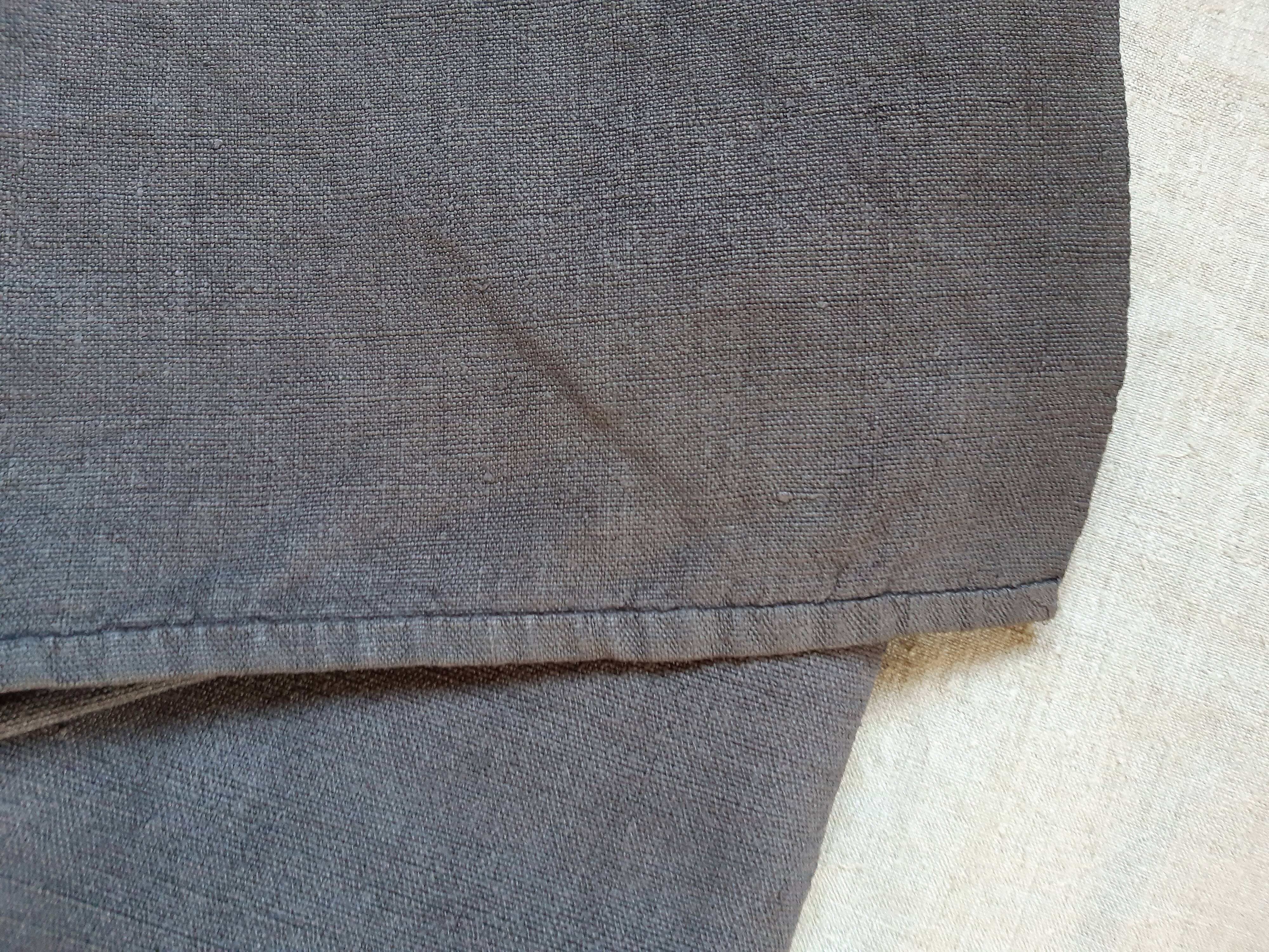 large hemp fabric dyed dark gray