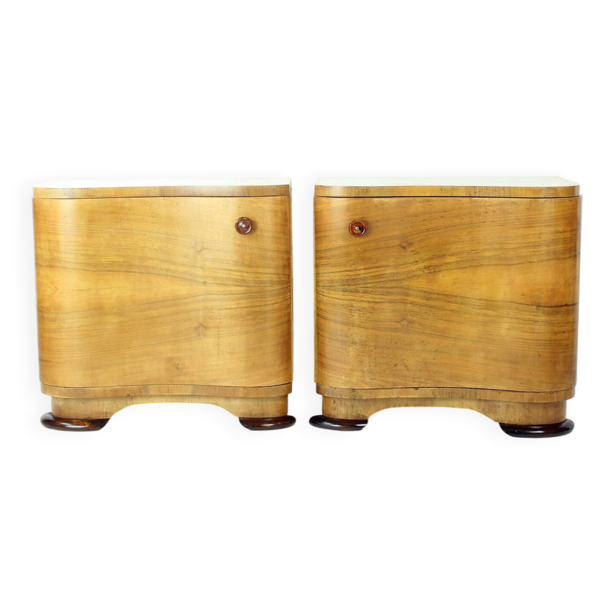 Art Deco Bedside Tables By Jindřich Halabala For Up Závody, 1930s