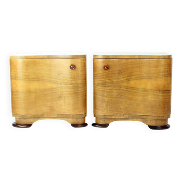 Art Deco Bedside Tables By Jindřich Halabala For Up Závody, 1930s