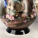 Pair of paris porcelain vases with bird decorations