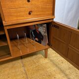 Cabinet de musique en teck rétro des années 50 par Nathan (vers 1960) Un fantastique an