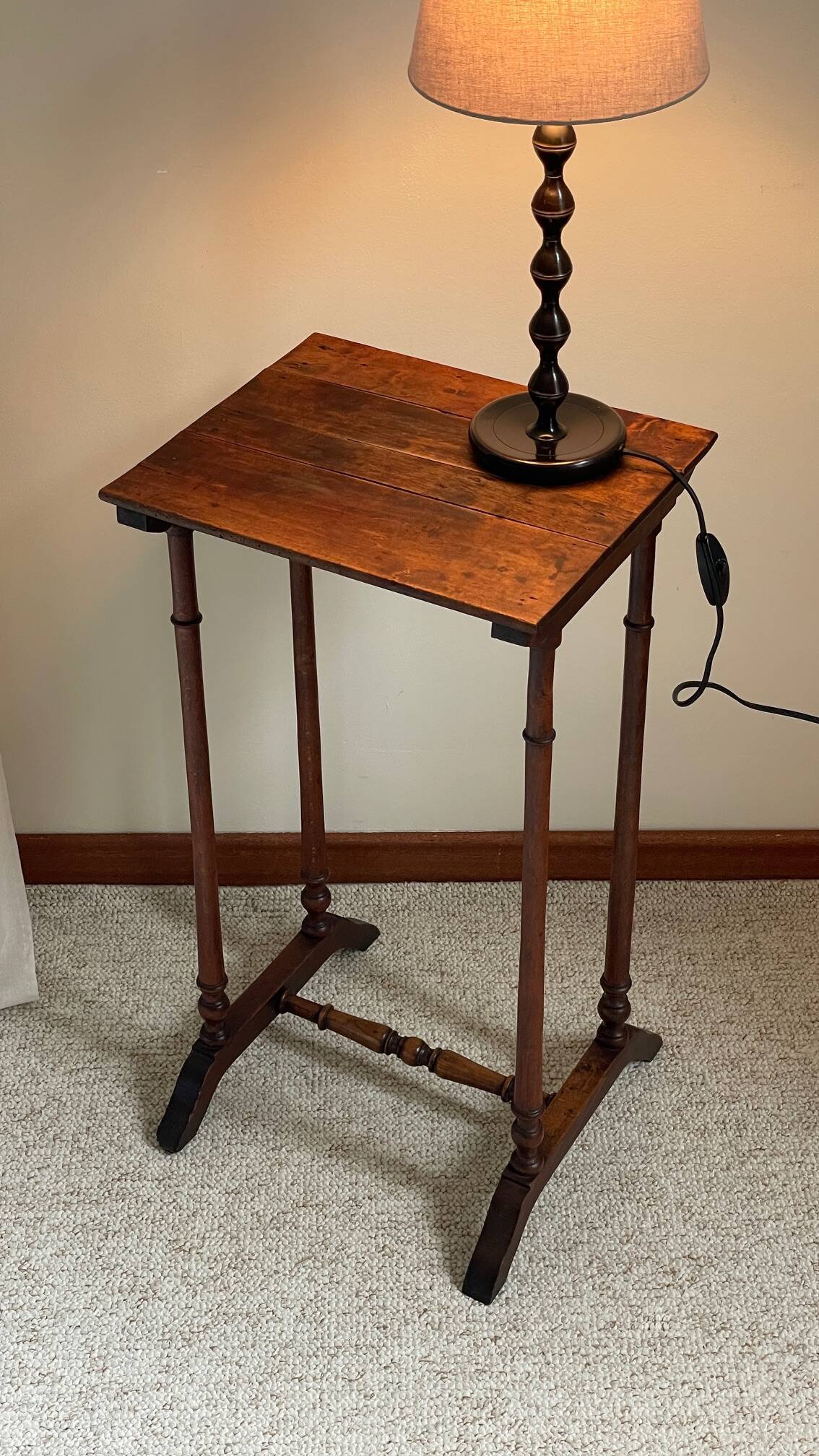 NIGHTSTAND Antique Turned Wood
