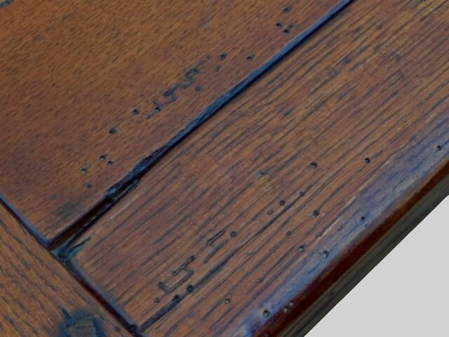 Massive old chene farm table