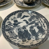 Tea set 9 pieces Japanese pattern