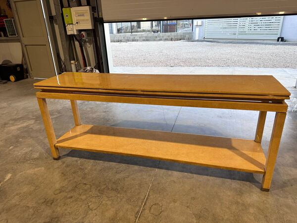 Console en parchemin et laiton