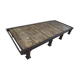 Table basse industrielle en métal et sapin 1950