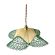 Lampe suspension vintage verte - upcycling