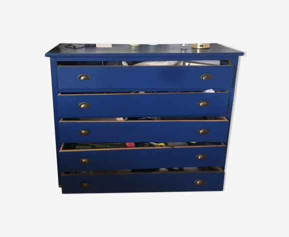 Antique blue chest of drawers