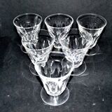 Set of 6 Saint-Louis flat-ribbed cut crystal goblet wine glasses? close Talleyrand 8.5cm