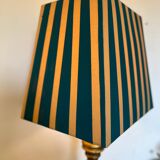 Vintage floor lamp, maximalist style, striped lampshade