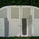 Curved shutters oak and fir H156xL245