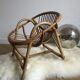 Armchair basket in vintage rattan for children