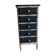 Chiffonnier bois brut et noir 5 tiroirs