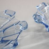 1970s pair of Glass Bowls , Czechoslovakia