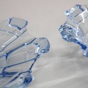 1970s pair of Glass Bowls , Czechoslovakia
