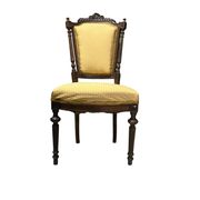 Queen's chair in Louis XVI style, wood and fabric, late 19th century.