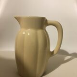 Cream color earthenware pitcher