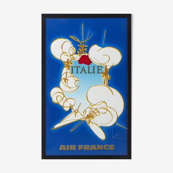Georges Mathieu: Air France Italy poster, 1967