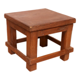 Old small Burmese teak workshop bedside table
