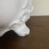 Moustiers Lallier white earthenware floor planter D30cm