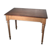 Table vintage bois avec tiroir et tablette