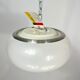 Stilux Milano, white perspex and aluminum ceiling lamp from 60s