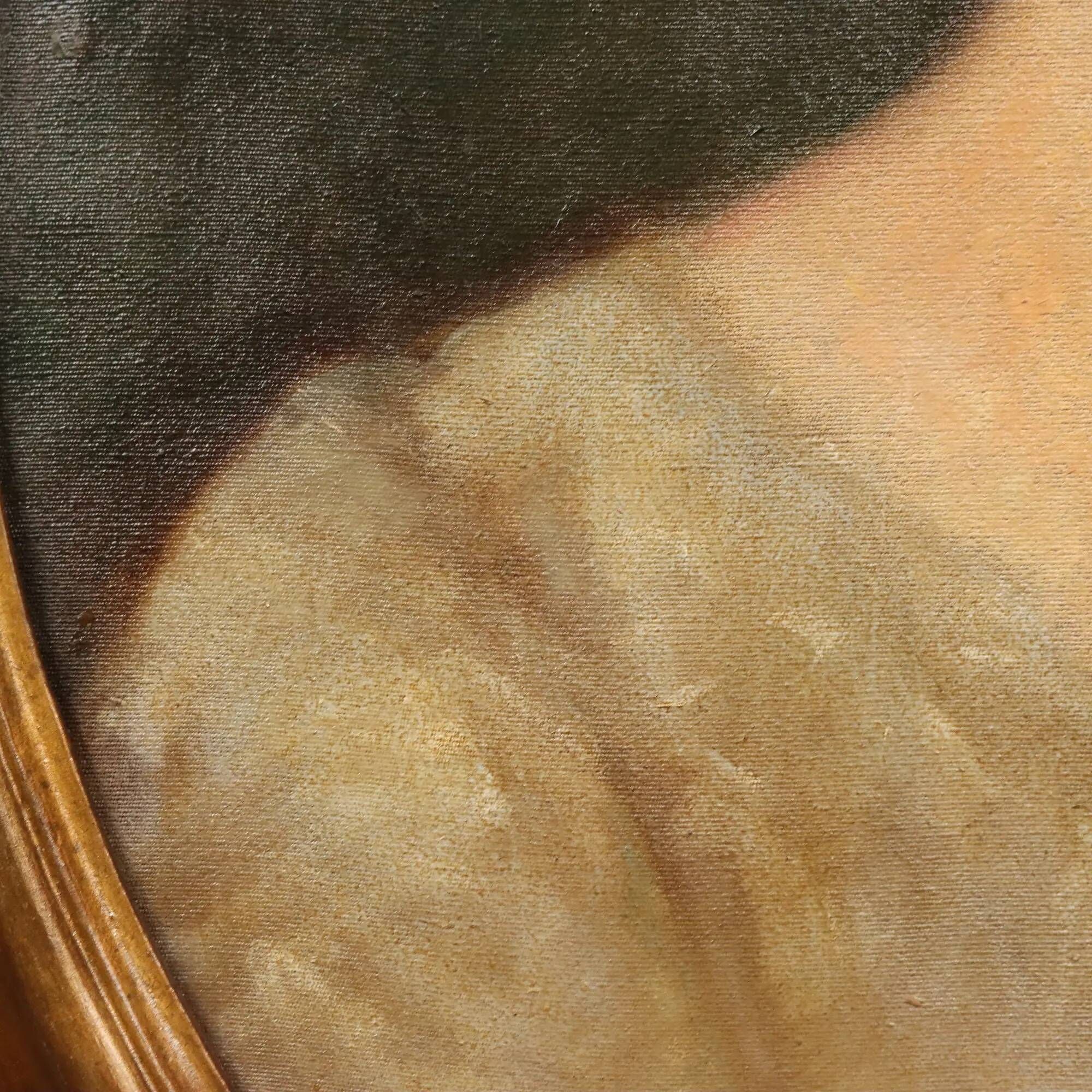 Modern painting, portrait of a young woman, oil on canvas '900