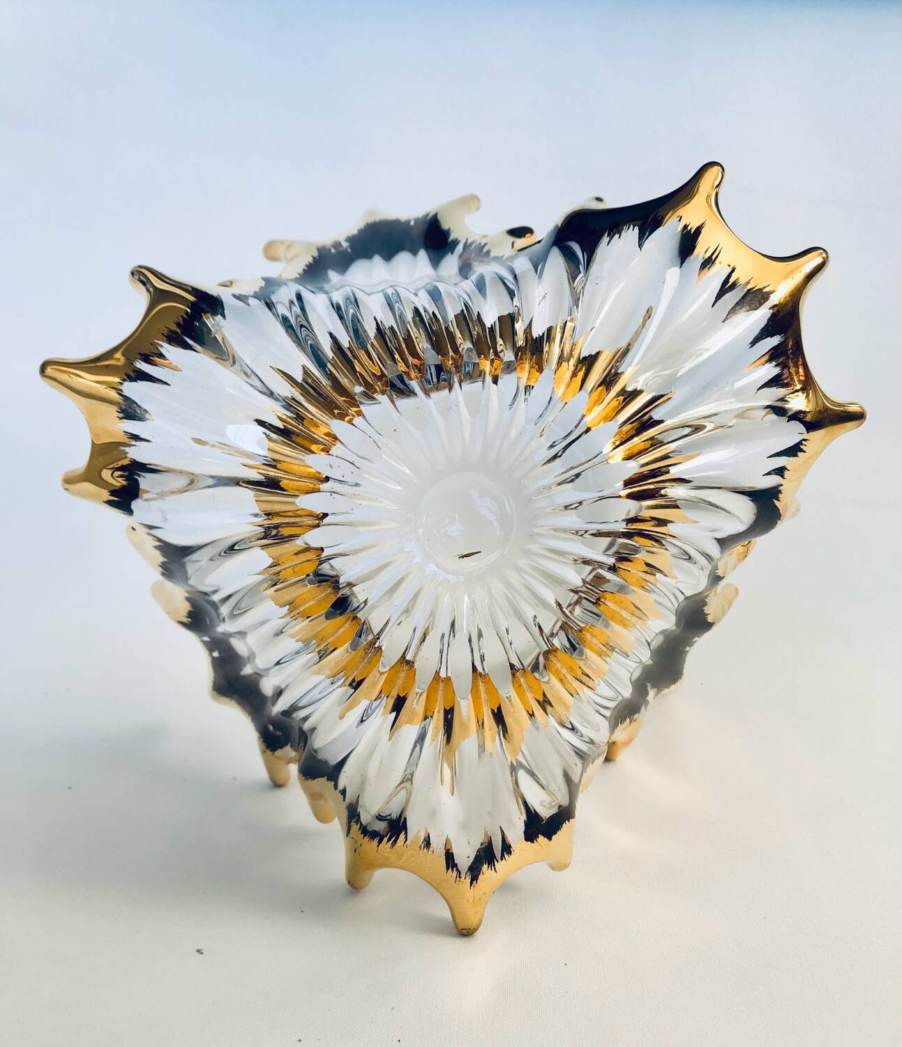 Bayel crystal bowl and gilding, 1950-60