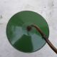 Industrial wall lamp in enameled sheet metal, brass swan neck
