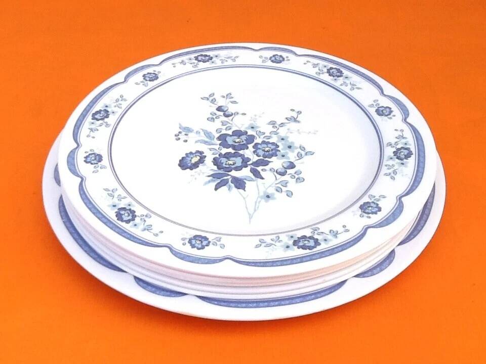 6 Assiettes plates / 1 Plat de service Décor floral