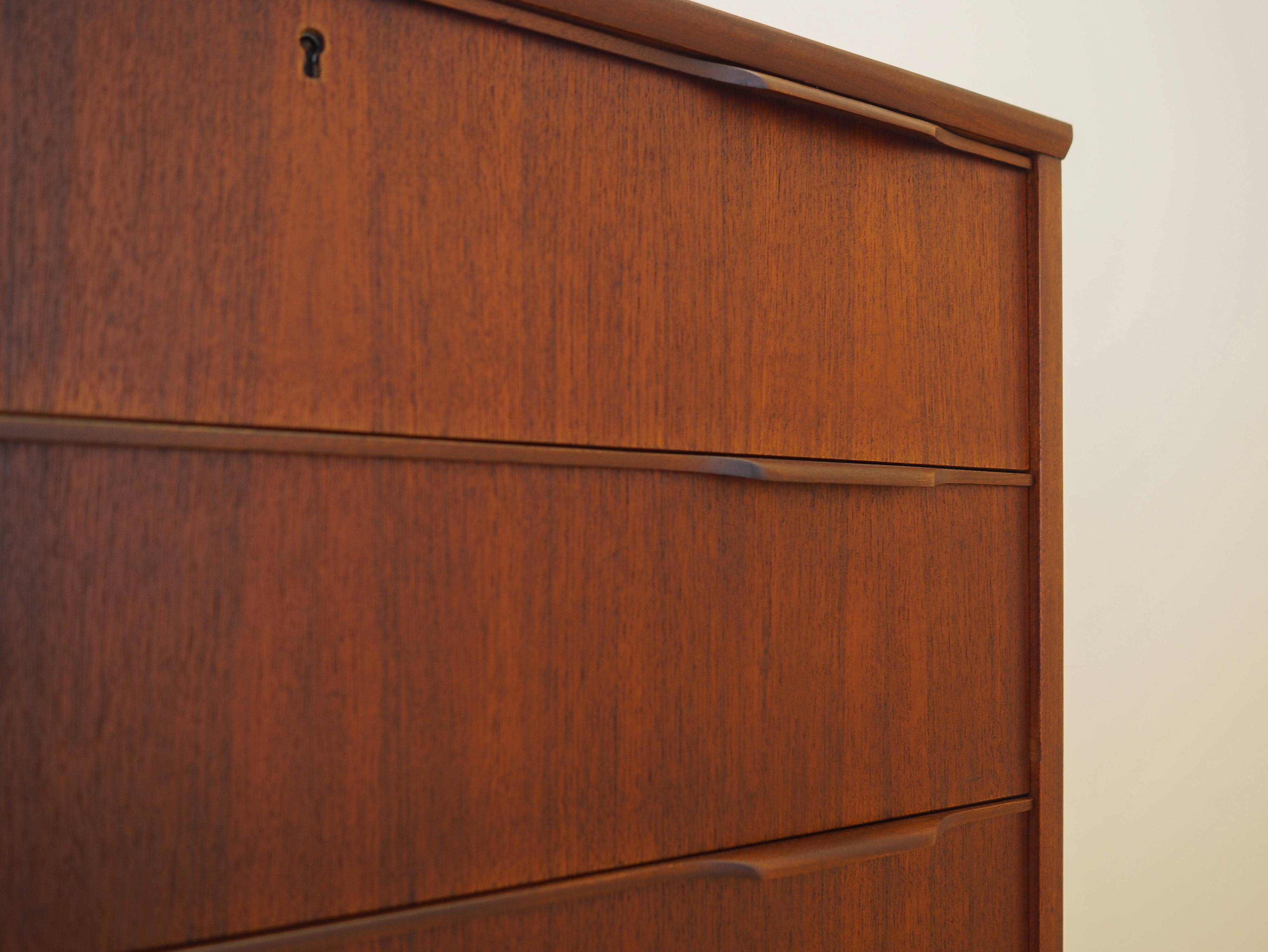 Commode en teck, design danois, années 1970, fabriquée au Danemark