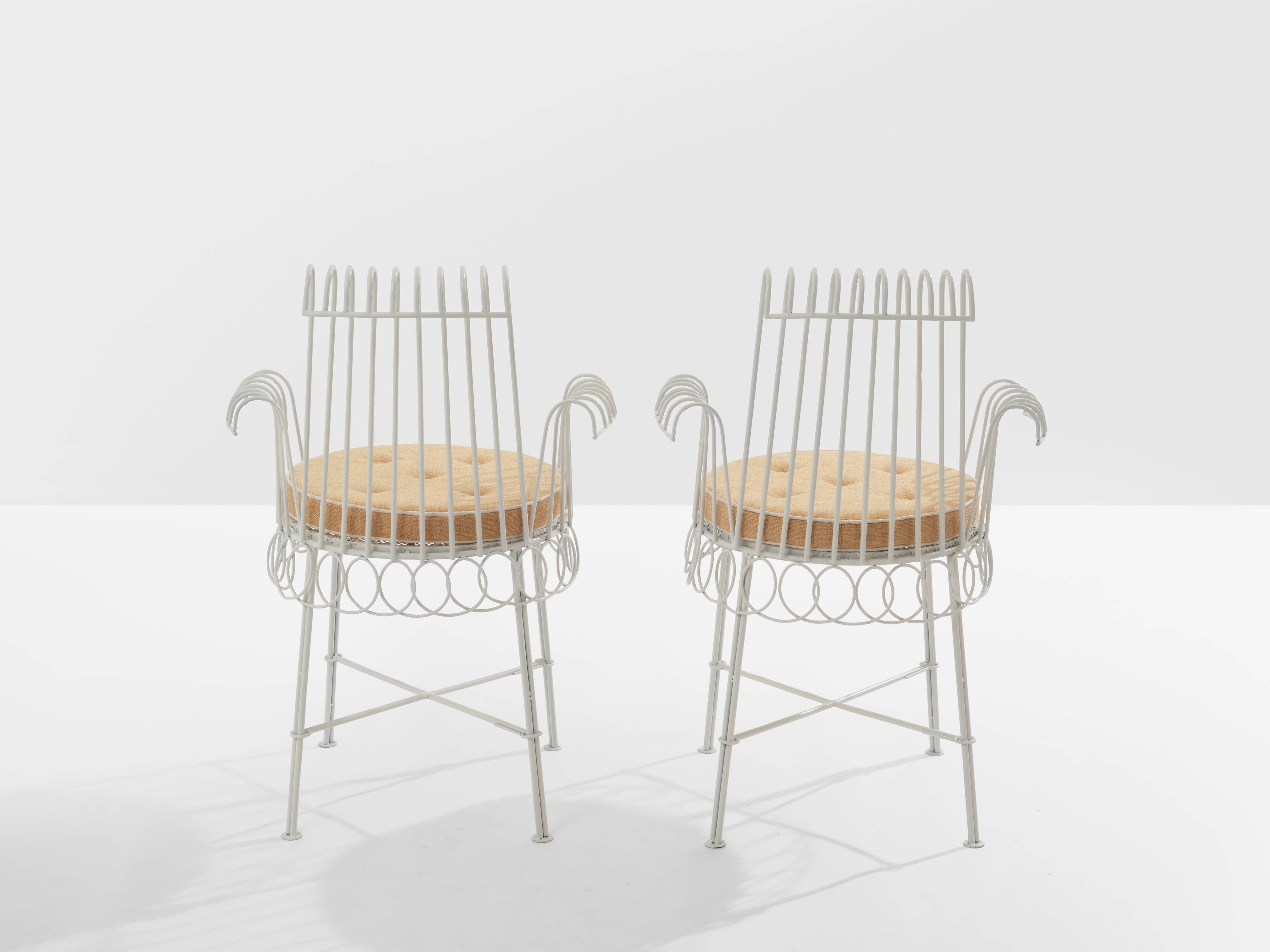 Mathieu Matégot paire de chaises Cap d’Ail 1950s