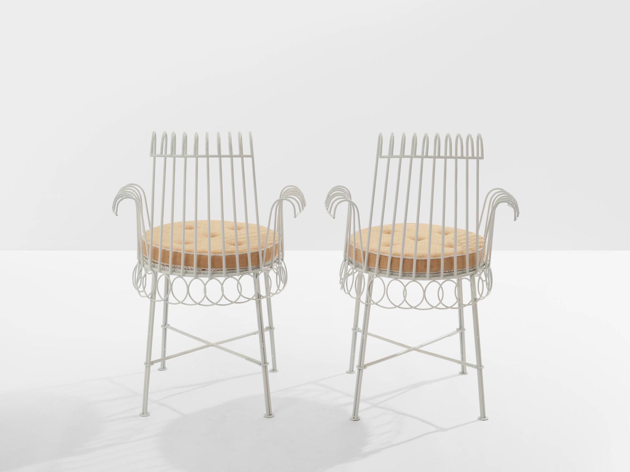 Mathieu Matégot pair of Cap d'Ail chairs 1950s