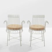 Mathieu Matégot pair of Cap d'Ail chairs 1950s