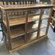 Vitrine comptoir bois exotique