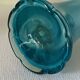 Vintage blue blown glass vase