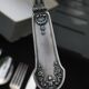Empire style housewife in silver metal